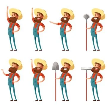 Set of farmer icons3 Stock Illustration