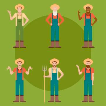 Set of Farmers Stock Illustration