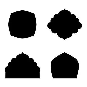 Set of farmes silhouette Stock Illustration