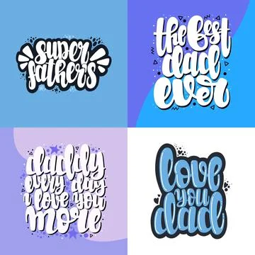Set of Fathers day Stock Illustration