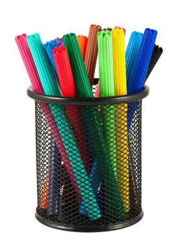 Set of felt-tip pens of different colors Stock Photos