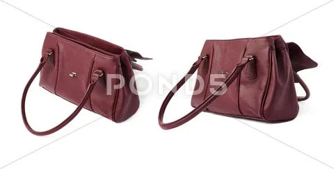 Set of Female bag isolated over the white background Stock Photos