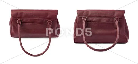 Set of Female bag isolated over the white background Stock Photos