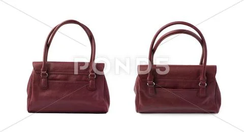 Set of Female bag isolated over the white background Stock Photos