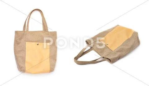Set of Female bag isolated over the white background Stock Photos