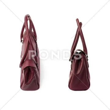 Set of Female bag isolated over the white background Stock Photos