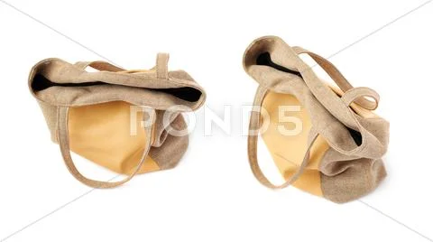 Set of Female bag isolated over the white background Stock Photos