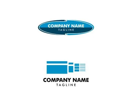 Set of Fiber optic logo vector template Stock Illustration