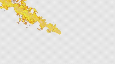 A set of fiery, burning flames on a transparent background Video stock 195691193