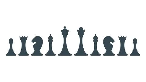 Set of figures for chess. Strategy board game. Stock-Illustration
