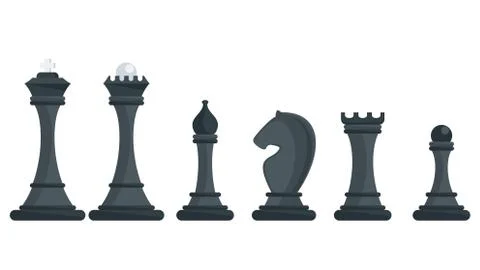 Set of figures for chess. Strategy board game. Illustrazione stock