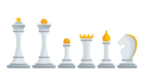 Set of figures for chess. Strategy board game. Illustrazione stock