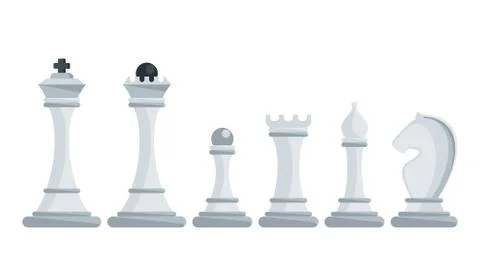 Set of figures for chess. Strategy board game. Illustrazione stock