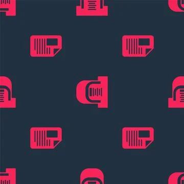 Set File document and Hangar with servers on seamless pattern. Vector Stock Illustration