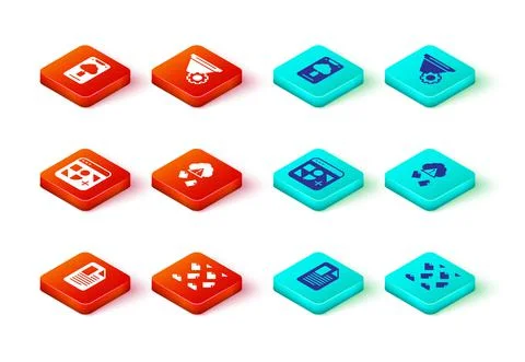 Set File document, Data stream, Different files, Cloud hacking, Filter setting Illustrazione stock