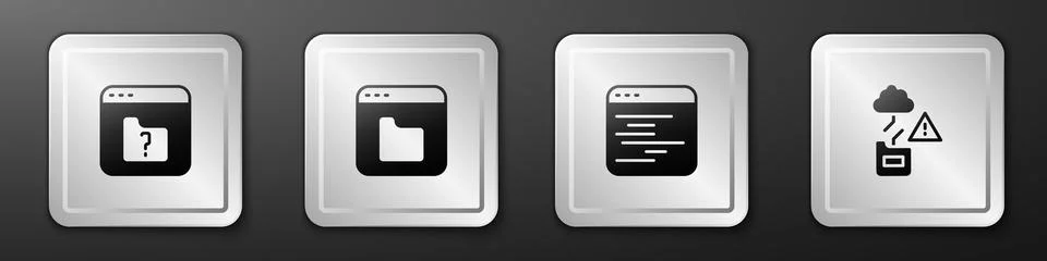 Set File missing, Browser files, Software and Cloud technology data transfer 스톡 일러스트