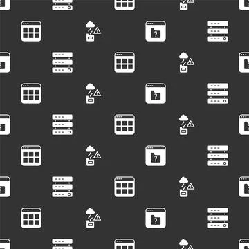 Set File missing, Server, Data, Web Hosting, Browser files and Cloud technology Ilustración de archivo