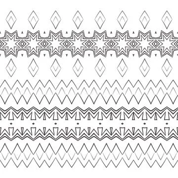 Set of filigree patterned brushes イラスト素材