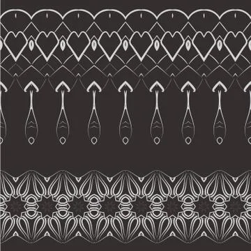 Set of filigree patterned brushes イラスト素材