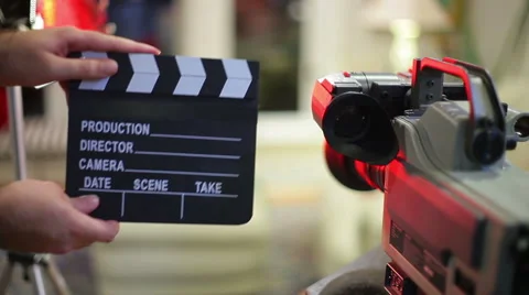 On set film making slate clapper movieset movie making film maker 2 Vidéo 58631692