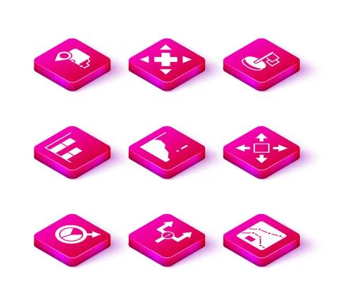 Set Financial growth, Arrow, Graph, chart, diagram, decrease, Many ways Stock Illustration