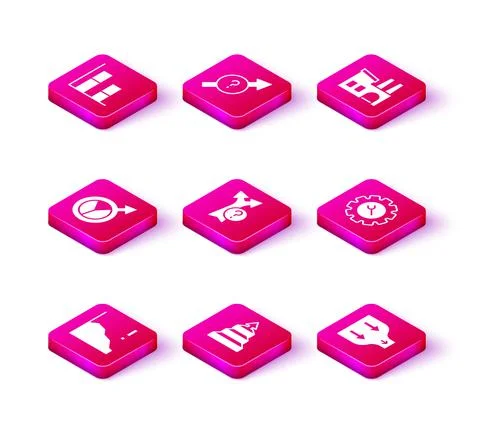 Set Financial growth decrease, Pyramid chart infographics, Arrow, Wrench and Stock Illustration