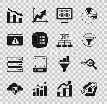 Set Financial Growth, Search Data Analysis, Sales Funnel With Chart 