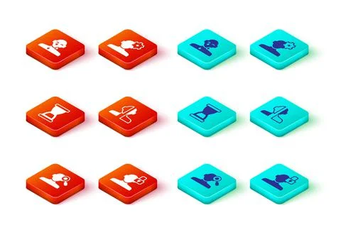 Set Finding a problem in psychology, Closed personality, Old hourglass, Bipolar Illustrazione stock