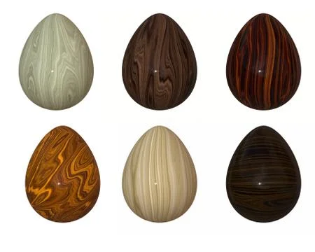 Set of   finewood eggs Stock Illustration