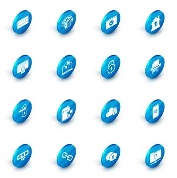 Set Fingerprint, Secure your site with HTTPS, SSL, House under protection, Door Ilustração Stock