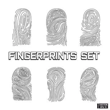 Set of fingerprints イラスト素材