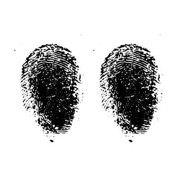 Set of fingerprints. Vector illustration Illustrazione stock