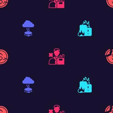 Set Fire in burning house, Storm, Employee dismissal and Dollar rate decrease on Stock Illustration