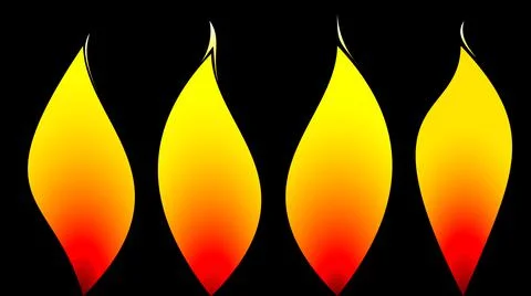 Set of fire elements Stock Illustration