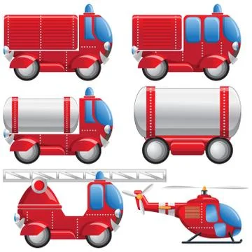 A set of fire equipment. Stock Illustration