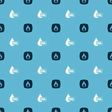 Set Fire flame and Oil drop on seamless pattern. Vector Stock Illustration