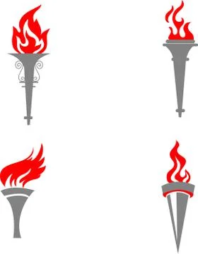 Set of Fire vector illustration Design Stock Illustration