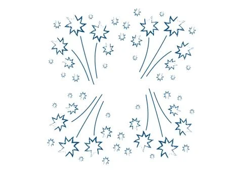 Set of fireworks. Brightly celebration firework balls vector Stock Illustration