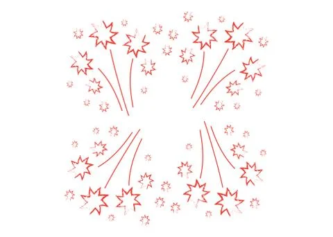 Set of fireworks. Brightly celebration firework balls vector Stock Illustration