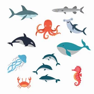 Set fish Stock Illustration