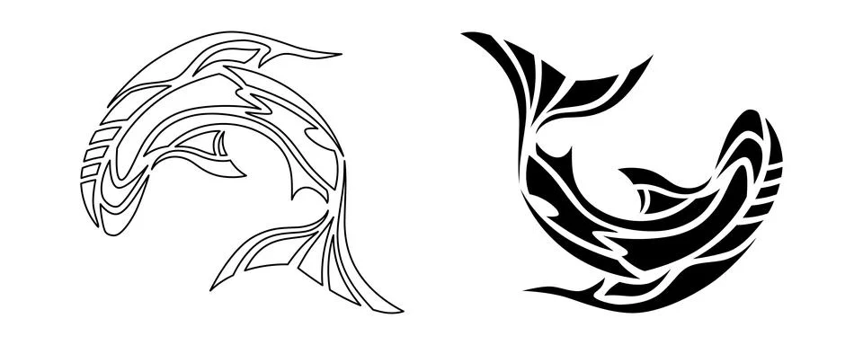 Set of fish images Ilustración de archivo