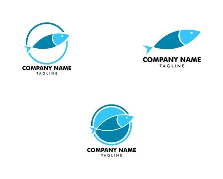 Set of Fish Logo abstract design vector template, Seafood shop store restau.. Stock-Illustration