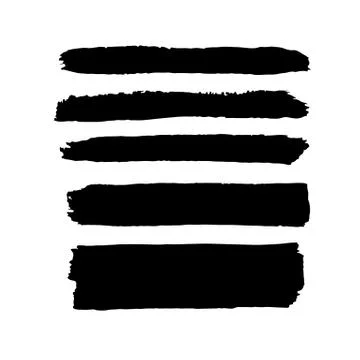 Set of five black banners for your design Stock Illustration