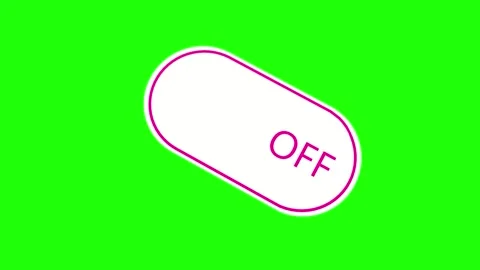 A set of five colored on and off buttons on chromakey. Stock Footage 250889674