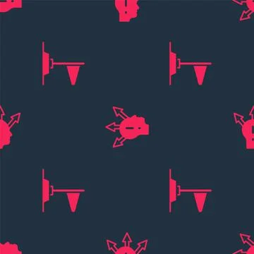 Set Flag and Project team base on seamless pattern. Vector Stock Illustration