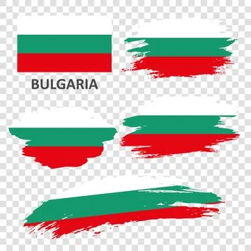Set of flags of Bulgaria Stock Illustration