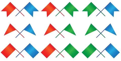 Set of flags Stock Illustration