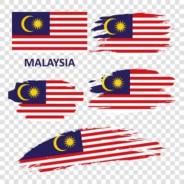 Set of flags of Malaysia Stock Illustration