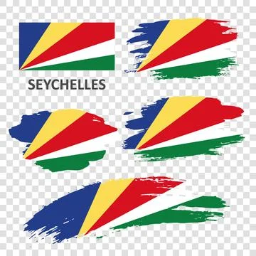 Set of flags of Seychelles Stock Illustration