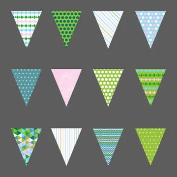 Set with flags. Vector illustration. EPS 10 Stock Illustration